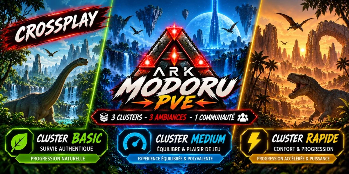 Banner von ARK MODORU FR | 3 CLUSTERS
