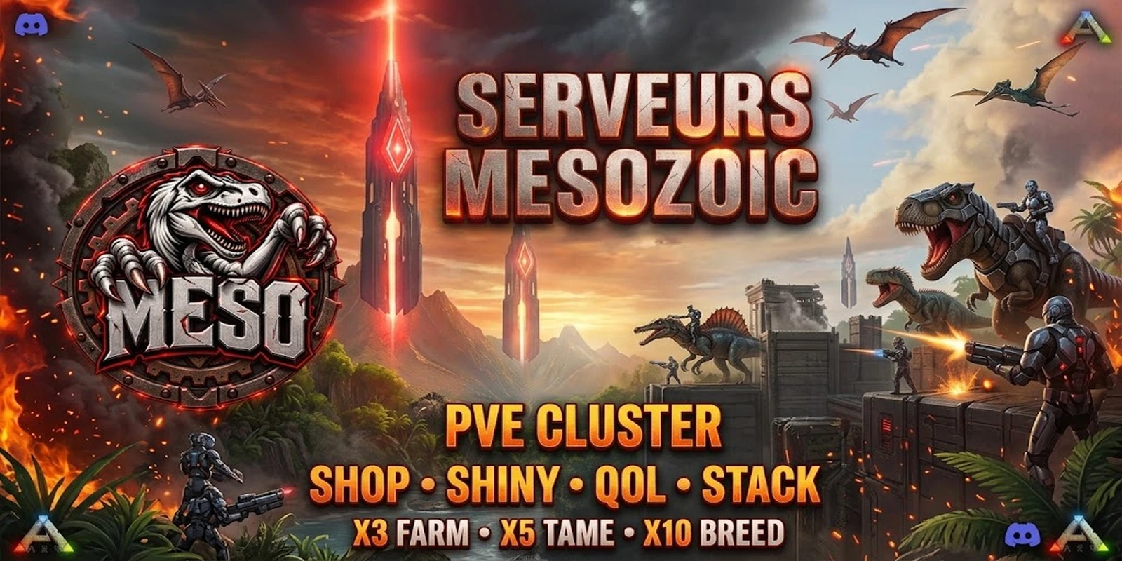 Banner von EN/FR-mesozoicserver